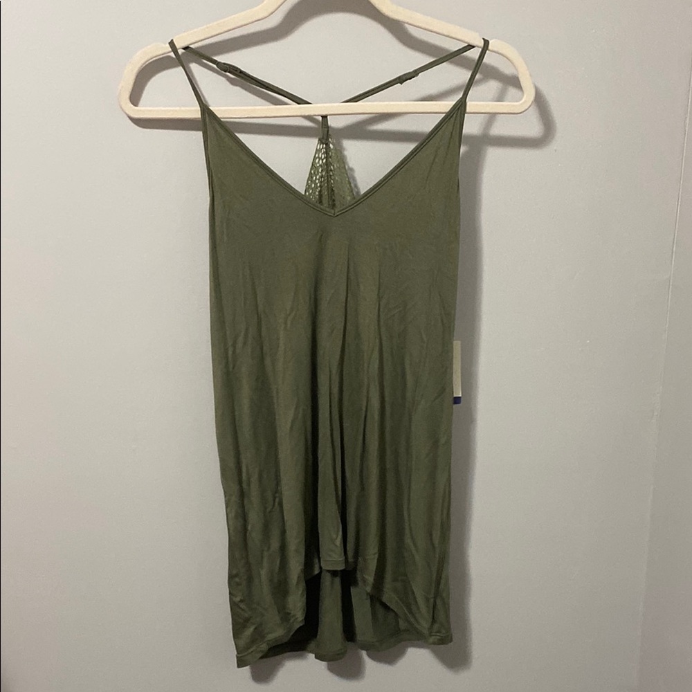 Jasmine &‎ Ginger Green Asymmetrical Backless Camisole